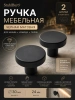 Мебельная ручка черная матовая 2 шт. StahlBuro (АР2401) для шкафа, комода, полок, алюминиевый сплав, с крепежом; УТ-00000539